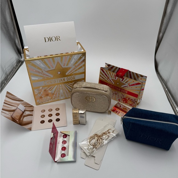 Dior Accessories - Dior Gold and Navy Holiday Makeup Set